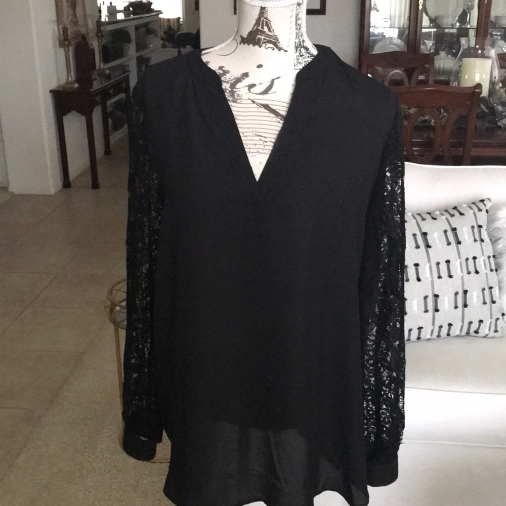 Sophisticated black top by Joan Vass /New York